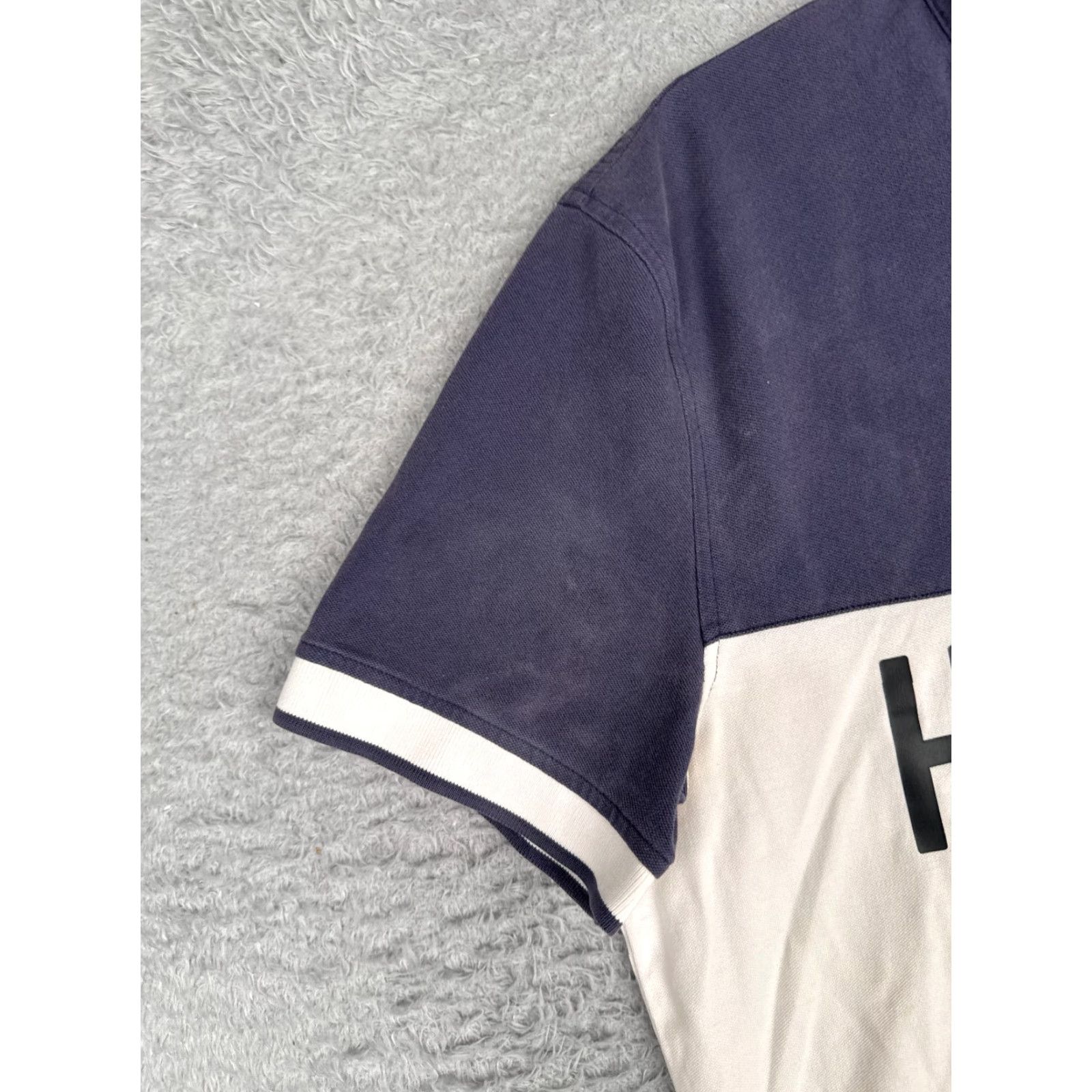 Tommy Hilfiger Tommy Hilfiger Polo Shirt Men Large Blue White Cotton Short Sleeve READ Size US L / EU 52-54 / 3 - 3 Thumbnail