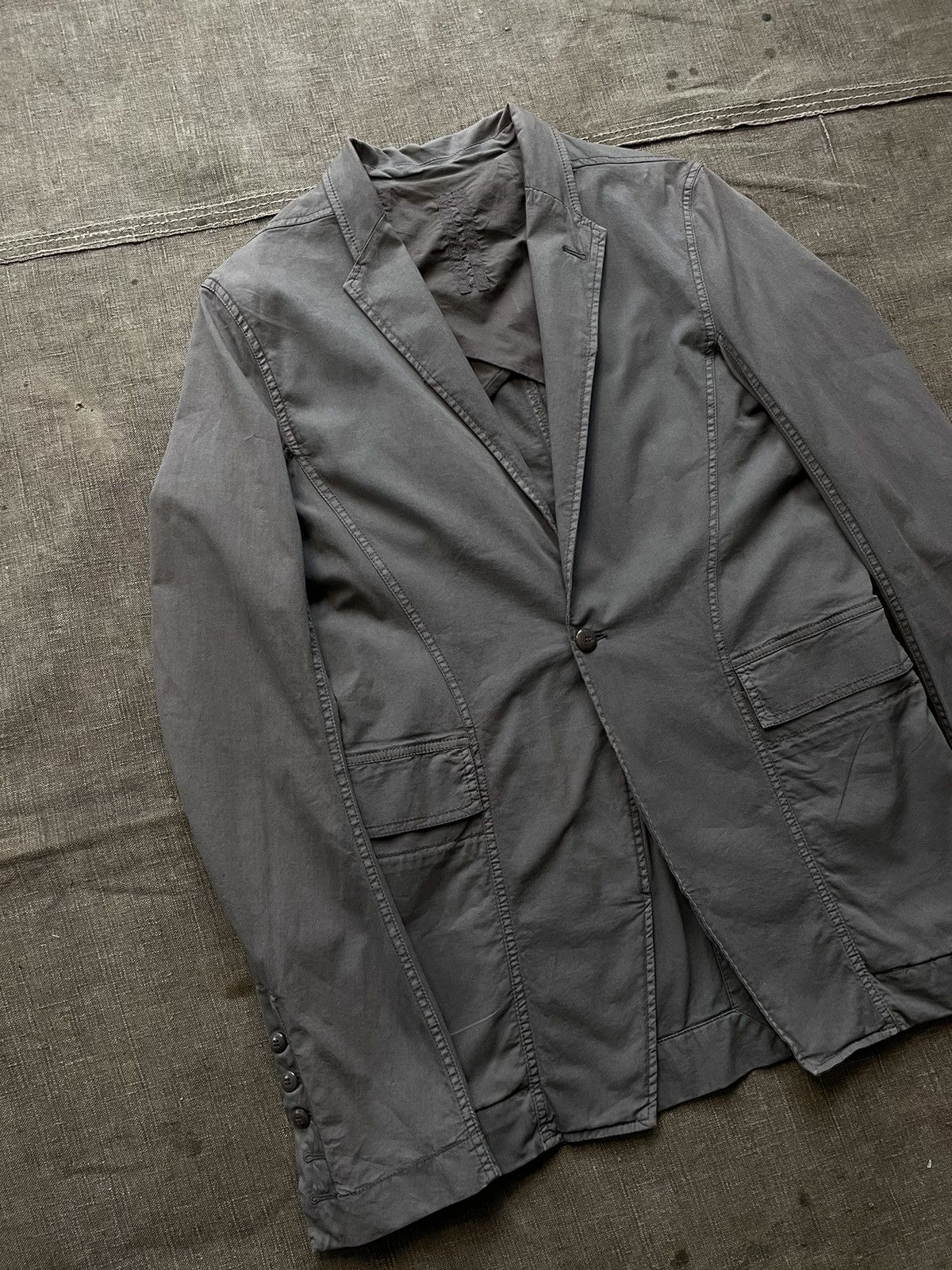 Rick Owens × Rick Owens Drkshdw Single button cotton blazer Size 46R - 2 Thumbnail