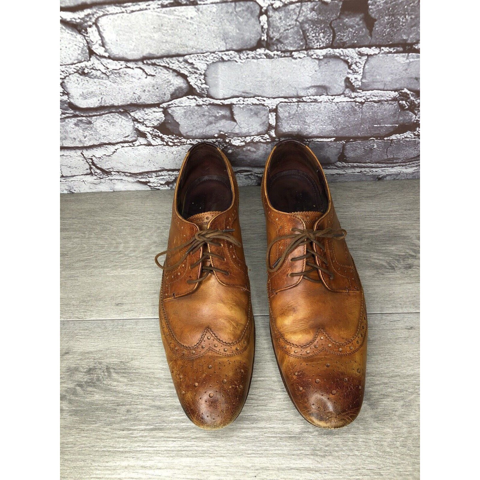 Ted Baker Ted Baker London Gryene Chili Brown Leather Derby Wingtip Ox Size US 12 / EU 45 - 10 Thumbnail