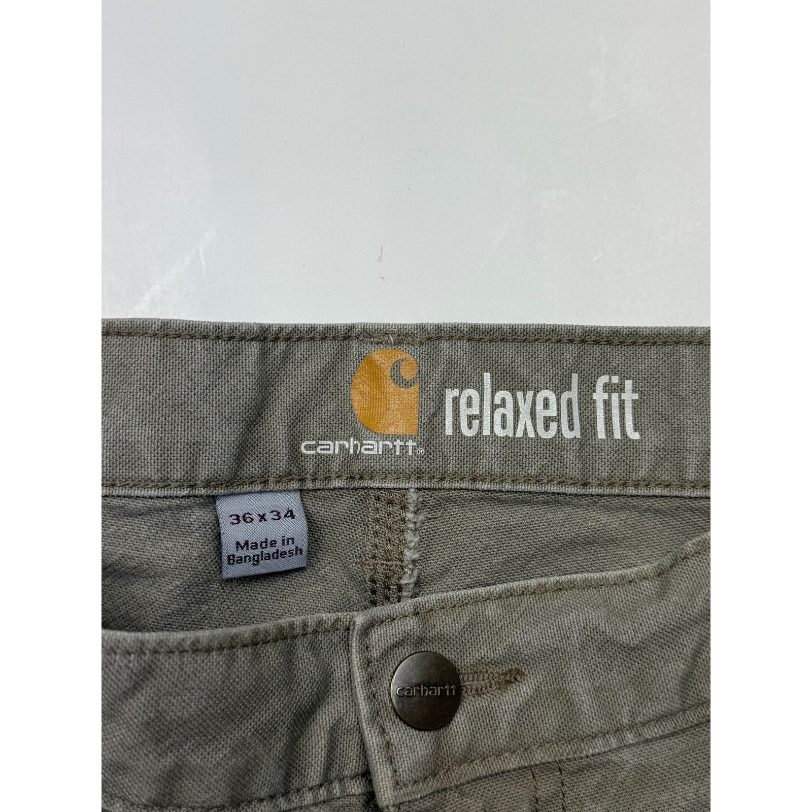 Vintage Carhartt Relaxed Fit Canvas Work Wear Carpenter Pants 36W Size US 36 / EU 52 - 3 Thumbnail