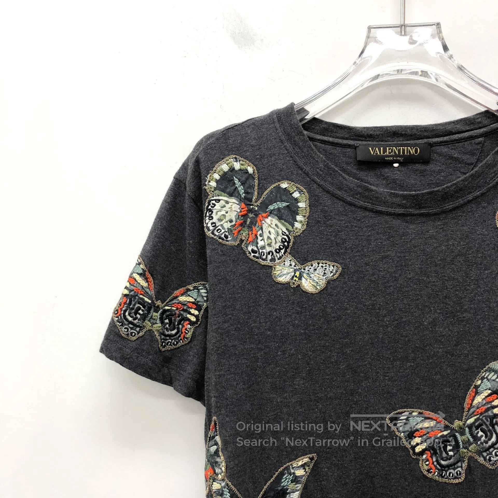 Valentino Valentino Black bow-stitched cotton round-neck short-sleev Size US XS / EU 42 / 0 - 3 Thumbnail