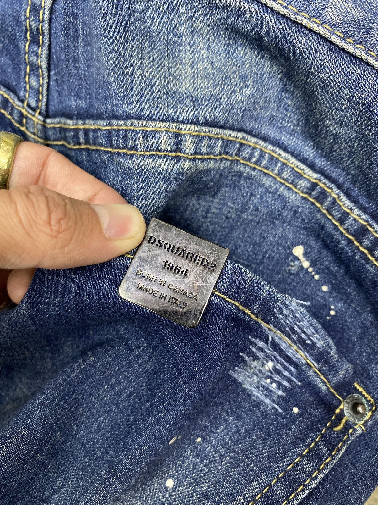 Dsquared2 × If Six Was Nine splater jeans pant dsquared distressed patchwork Size US 31 - 8 Thumbnail