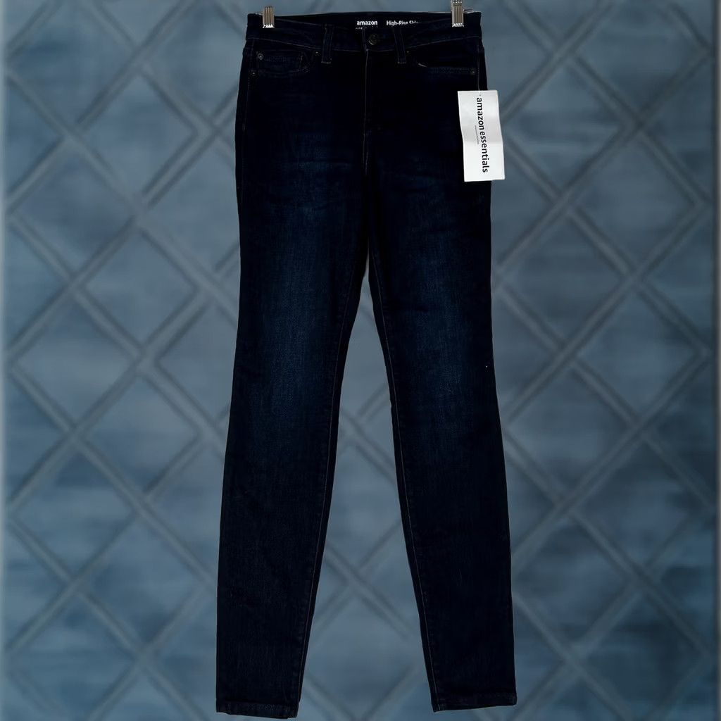 Essentials Amazon Essentials Jeans Womens 2 High Rise Skinny Dark Wash Denim NWT 31 in Inseam Mens? Size 26" / US 2 / IT 38 - 1 Thumbnail