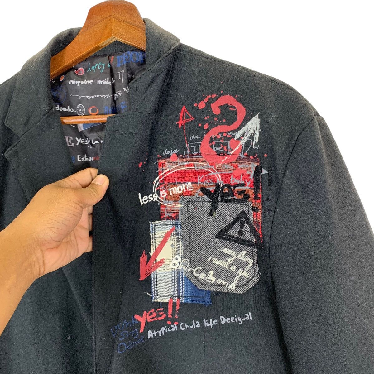 Designer × Desigual VINTAGE DESIGNER DESIGUAL PUNK GOTHIC COAT Size US L / EU 52-54 / 3 - 4 Thumbnail
