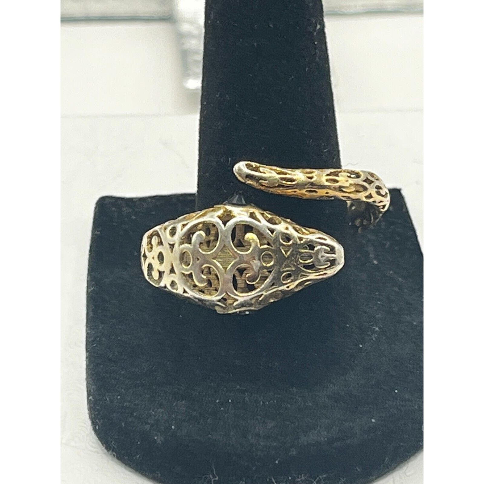 Sterling Silver Sterling Silver Ring: Adjustable Snake Ring .925 Italy Size ONE SIZE - 2 Thumbnail