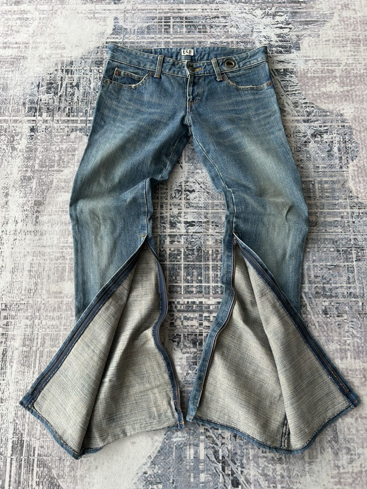 Le Grande Bleu (L.G.B.) LGB Rockstar Zipper Jeans Size US 30 / EU 46 - 2 Thumbnail