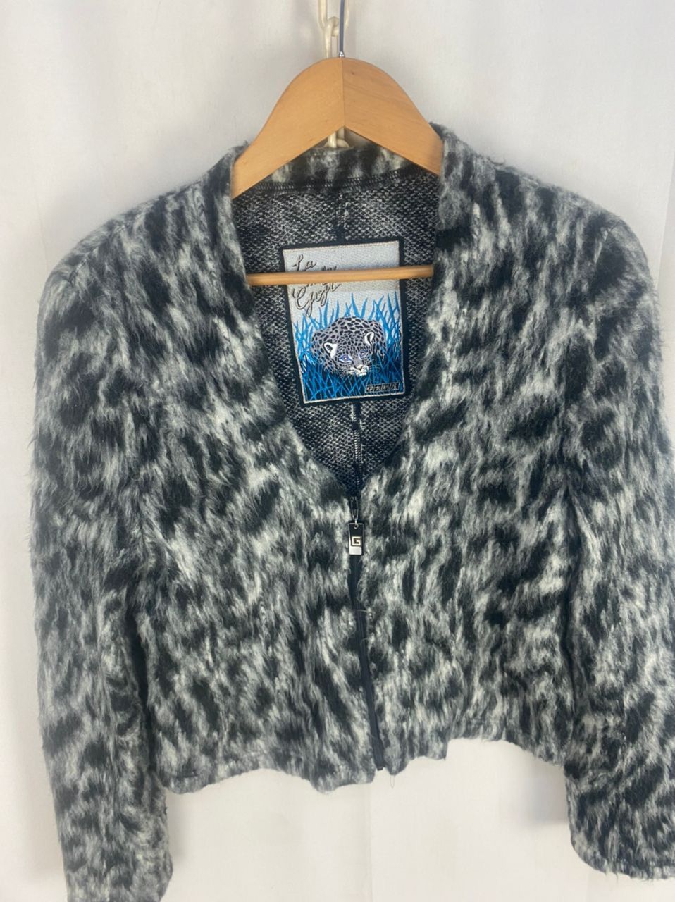 Japanese Brand Leopard wool cardigan croptop jacket Size S / US 4 / IT 40 - 3 Thumbnail