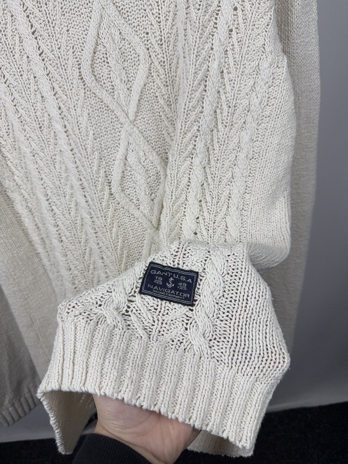 Gant Luxury GANT Italy Cable Knit Hemp Cotton Sweater Sailing L Size US L / EU 52-54 / 3 - 4 Thumbnail
