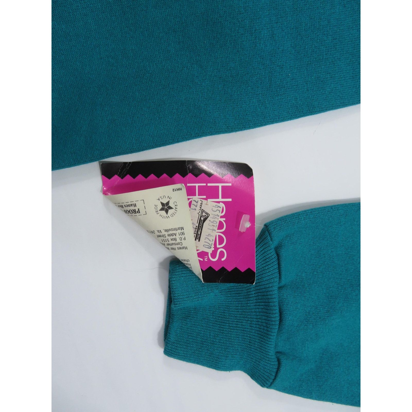 Hanes Hanes Her Way Blank Plain Sweatshirt 50/50 Teal Sz L 90s Size L / US 10 / IT 46 - 3 Thumbnail