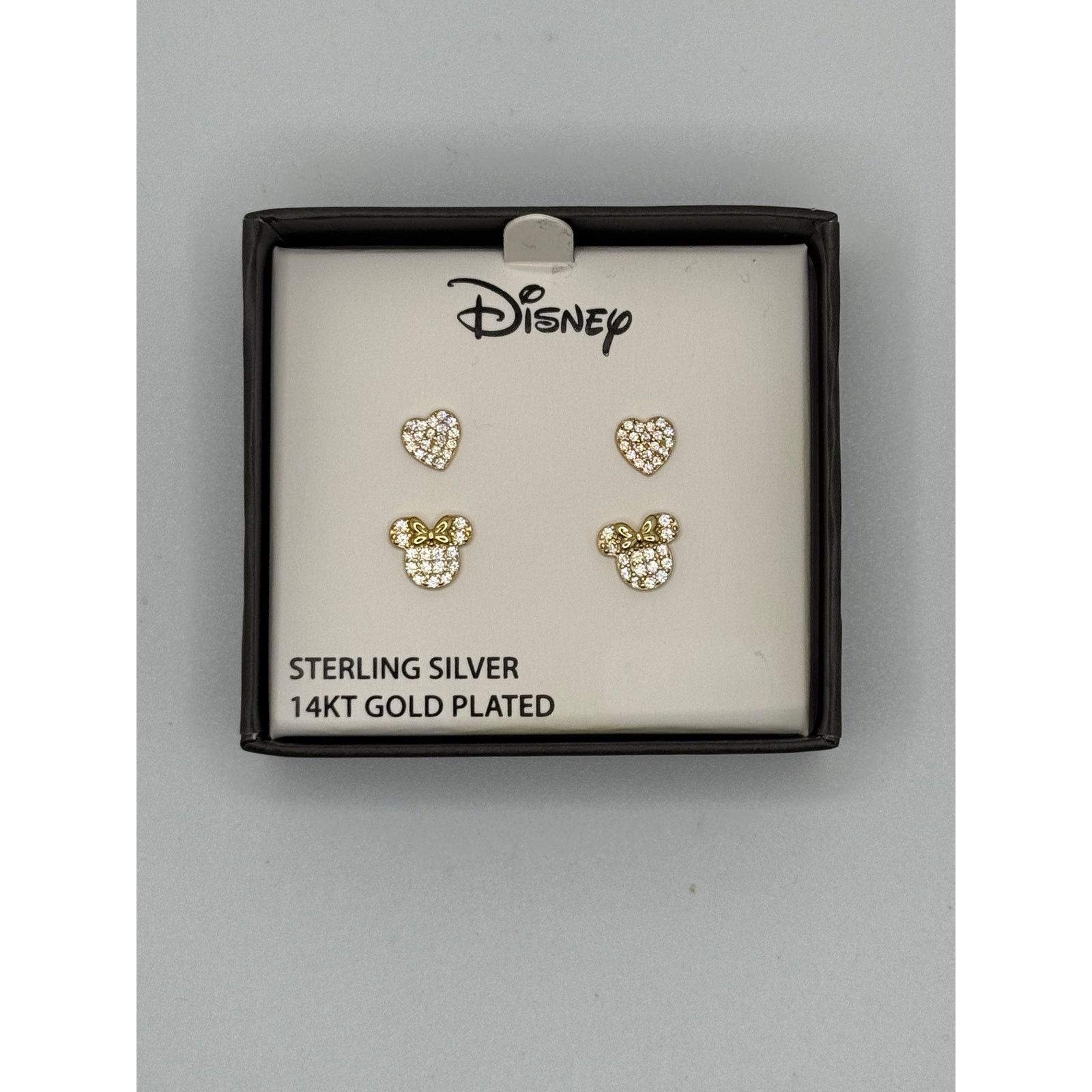 Disney NEW-SterlingSilver 14KtGoldPlated CubicZirconia Minnie Set Size ONE SIZE - 1 Thumbnail