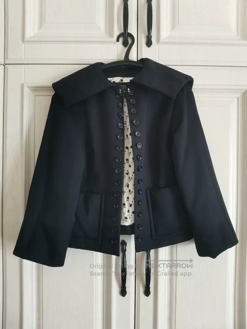 Comme des Garcons Comme Des Garcons Navy Collar Jacket Size S / US 4 / IT 40 - 1 Thumbnail