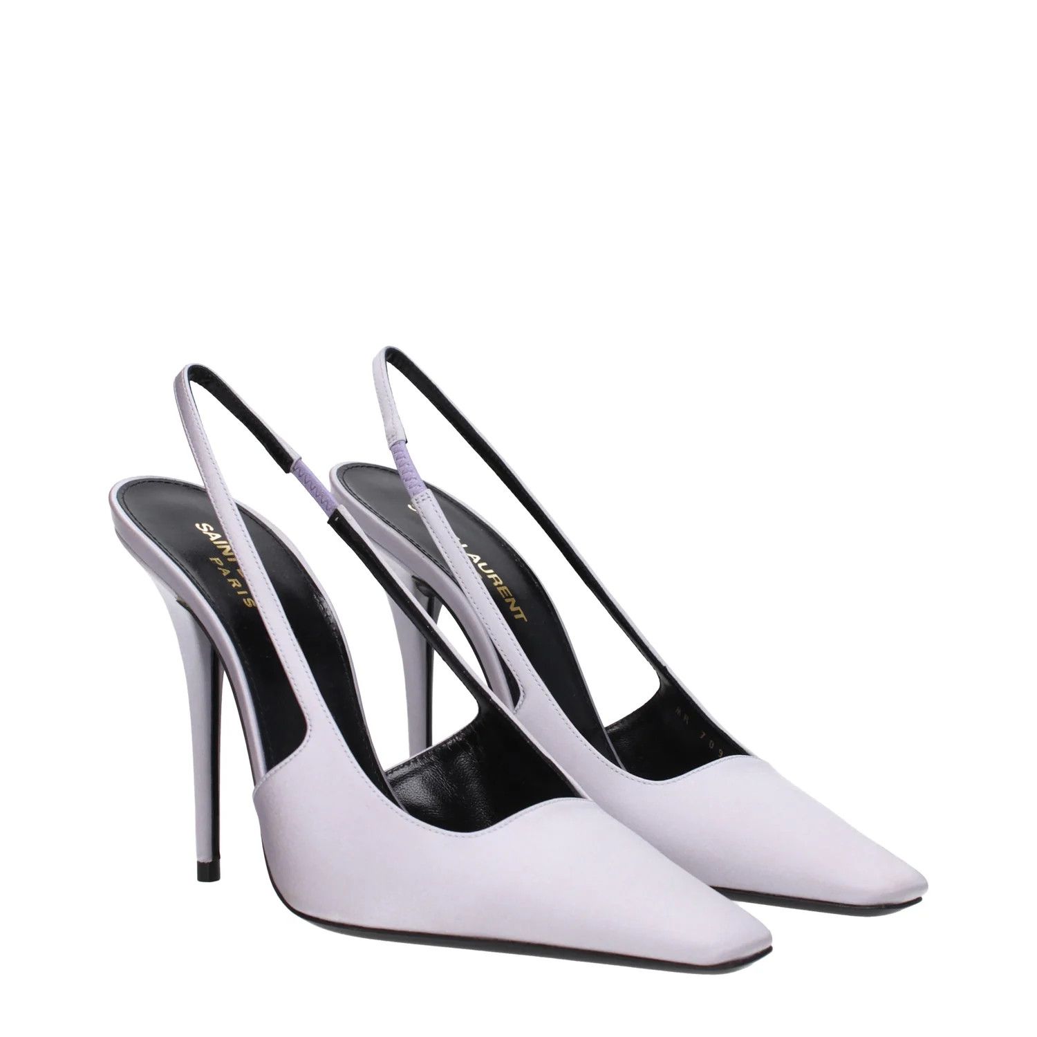 Saint Laurent Paris ob1o1e1224 Satin Sandals in Grey Size US 6 / IT 36 - 2 Thumbnail