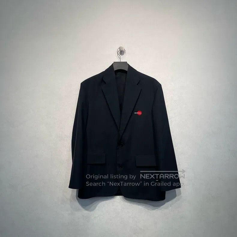 Balenciaga Balenciaga Mastercard Logo Embroidered Blazer Size L / US 10 / IT 46 - 1 Thumbnail
