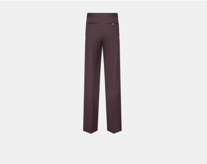 Dior o1w1db11225 443C13 Flared Pant in Burgundy Size US 30 / EU 46 - 2 Thumbnail