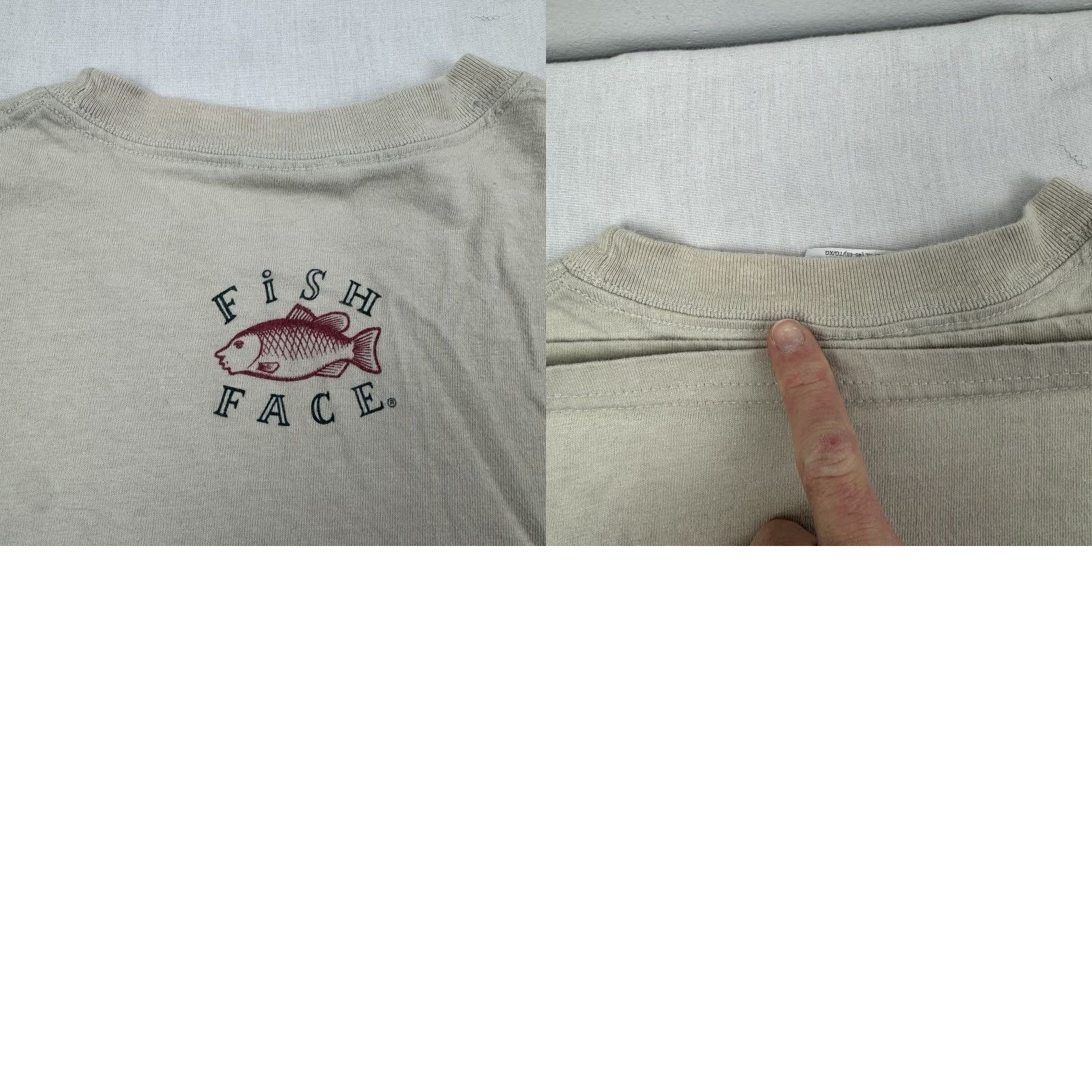 Hanes VINTAGE Captain Walleye Fish Face T Shirt Adult XL Funny Humor Fishing Outdoors Hanes Regular Crew Neck Beige Men shirt XL Mens Size US XL / EU 56 / 4 - 9 Thumbnail