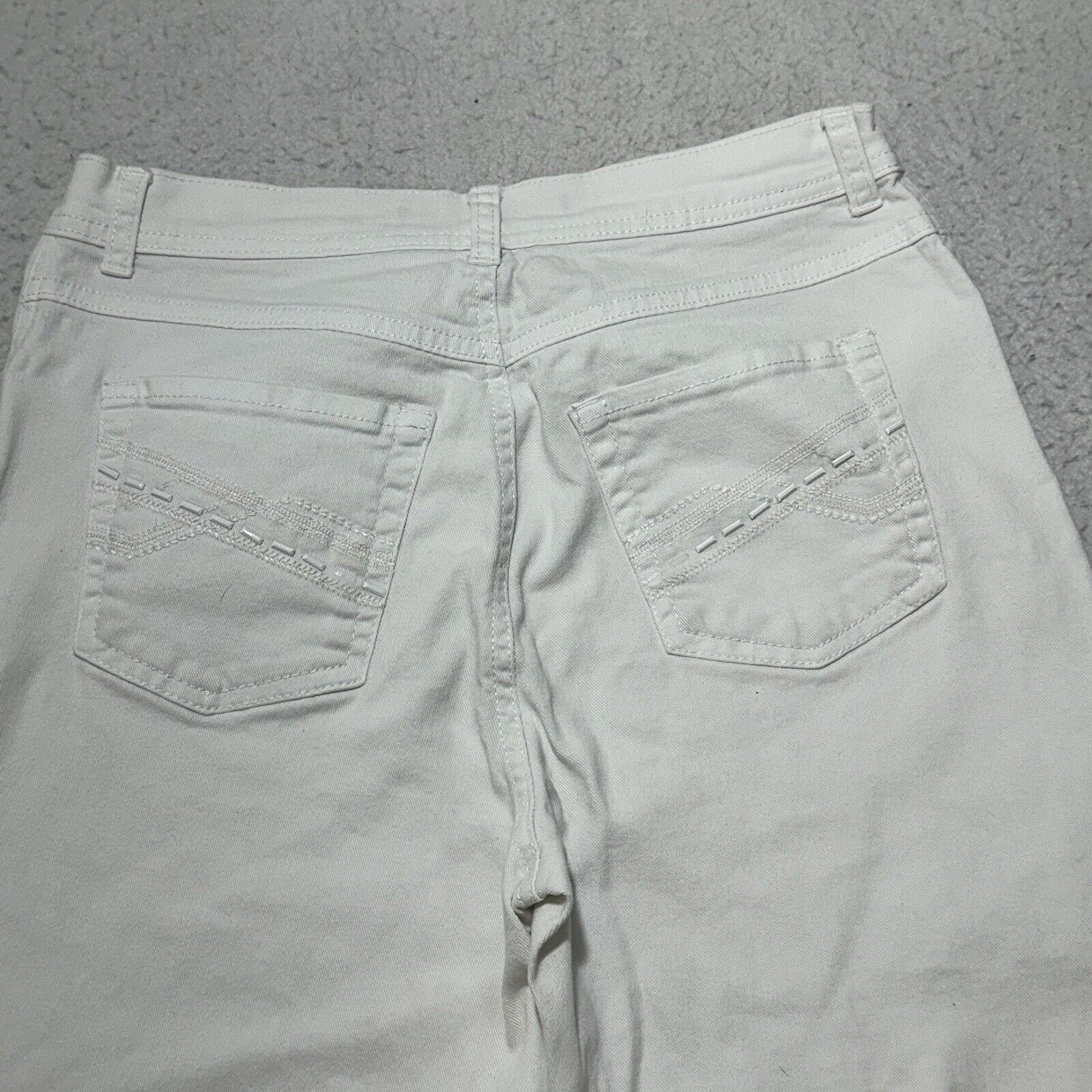 Gloria Vanderbilt Gloria Vanderbilt 8 Amanda Capri Missy White Straight Jeans Size 30" / US 8 / IT 44 - 7 Thumbnail