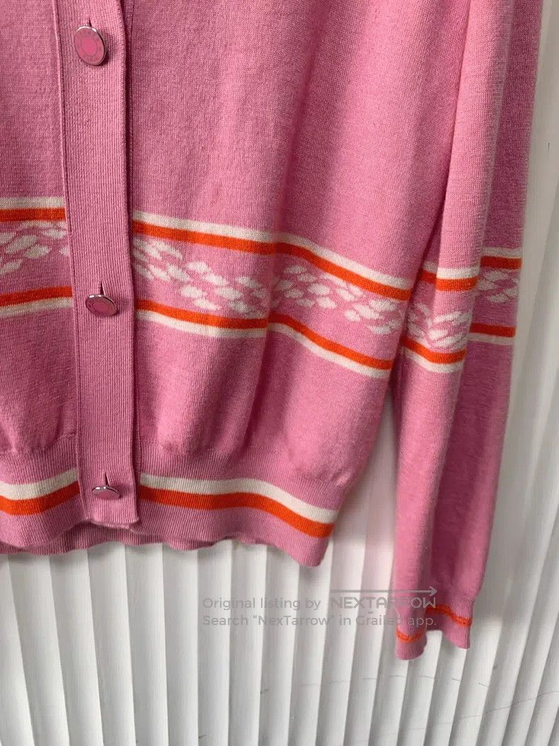 Hermes Hermes Pink Rope Inlay Cashmere Knit Cardigan Size XS / US 0-2 / IT 36-38 - 6 Thumbnail