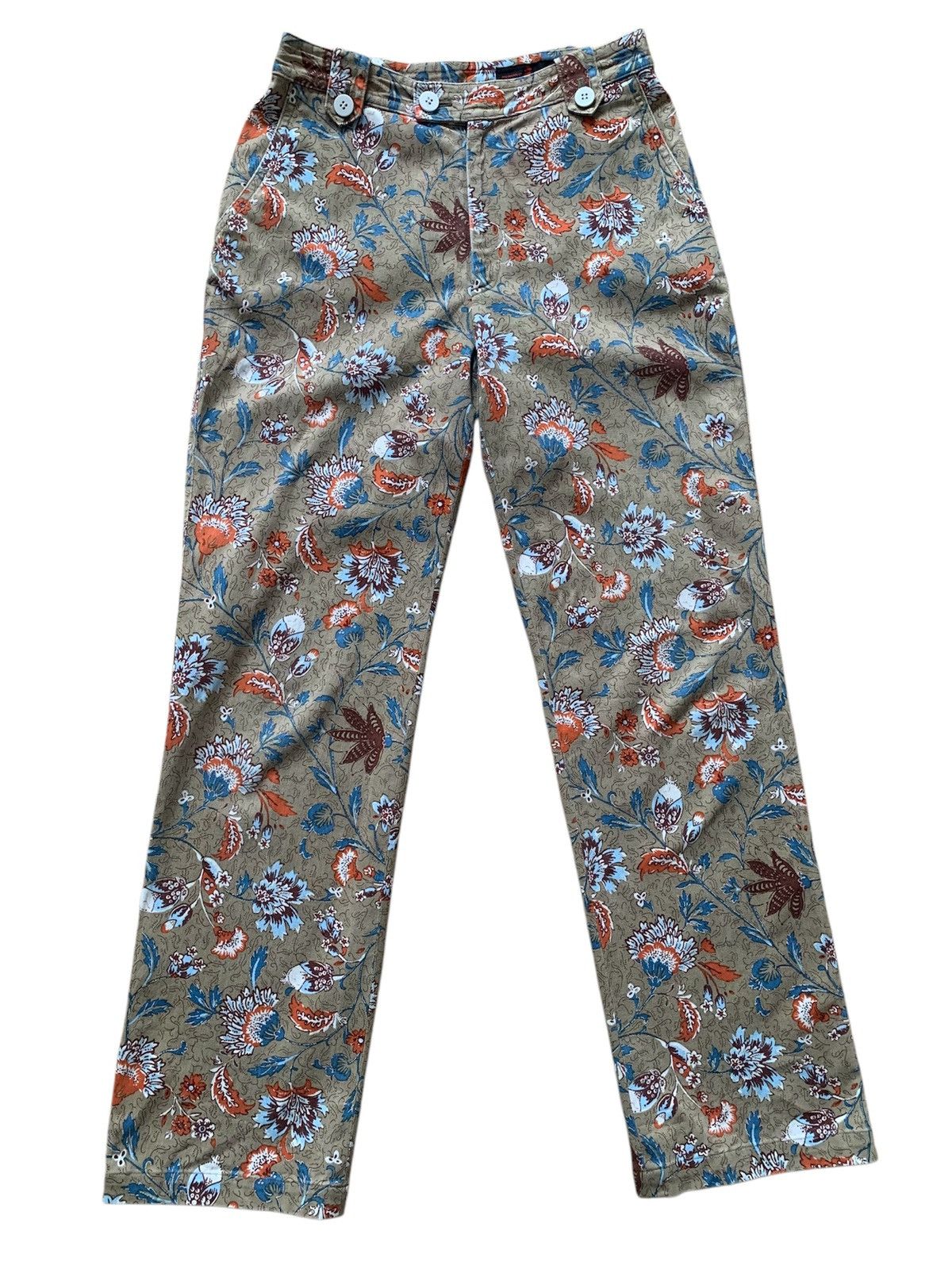 Designer × Hiroko Koshino Homme × Japanese Brand 🔥 Hiroko Koshino Floral Full print Pants Size 26" / US 2 / IT 38 - 1 Thumbnail
