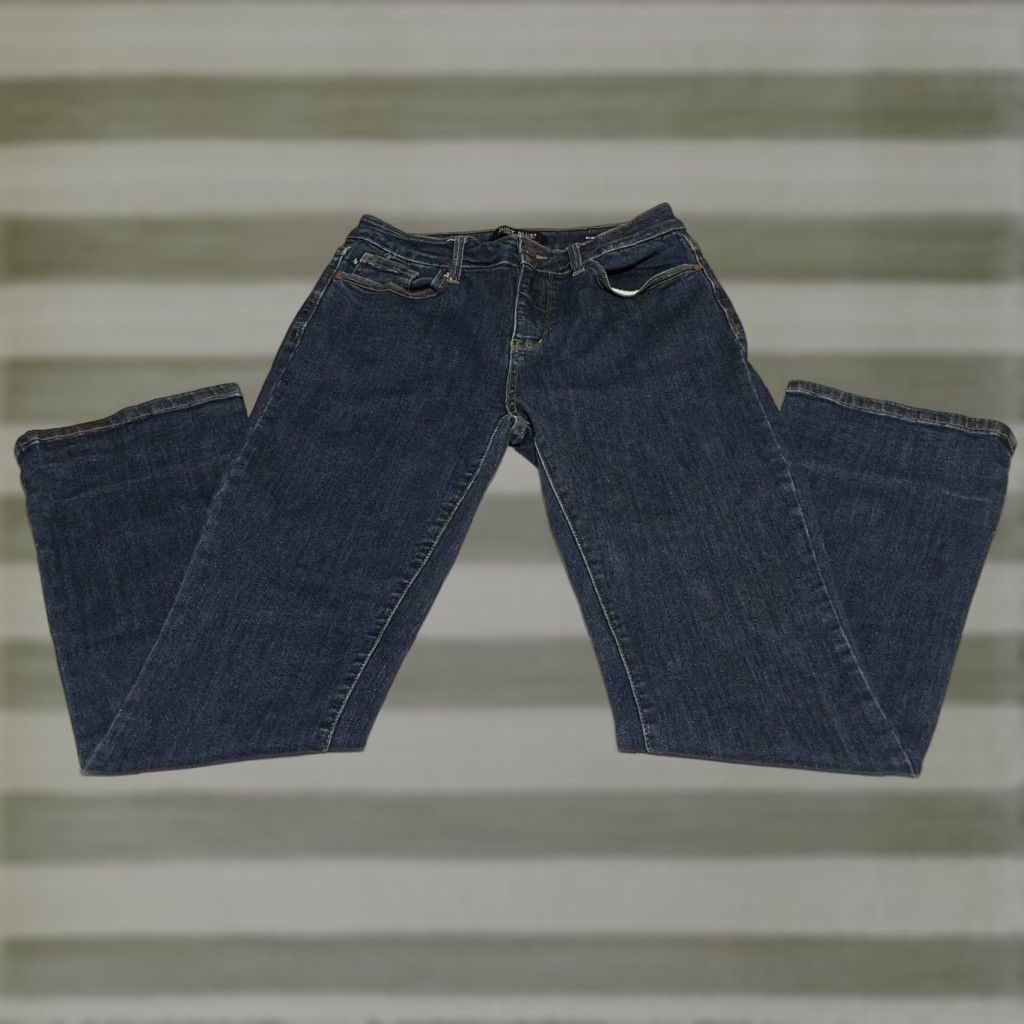 Vintage Judy Blue Jeans Women’s Slim Bootcut 9/29 (29x31) Blue Dark Stretch Fold Lines, Logo, Pockets, Mid Rise, Cotton Blend, Regular Size 29 Womens Jeans Size 30" / US 8 / IT 44 - 1 Thumbnail