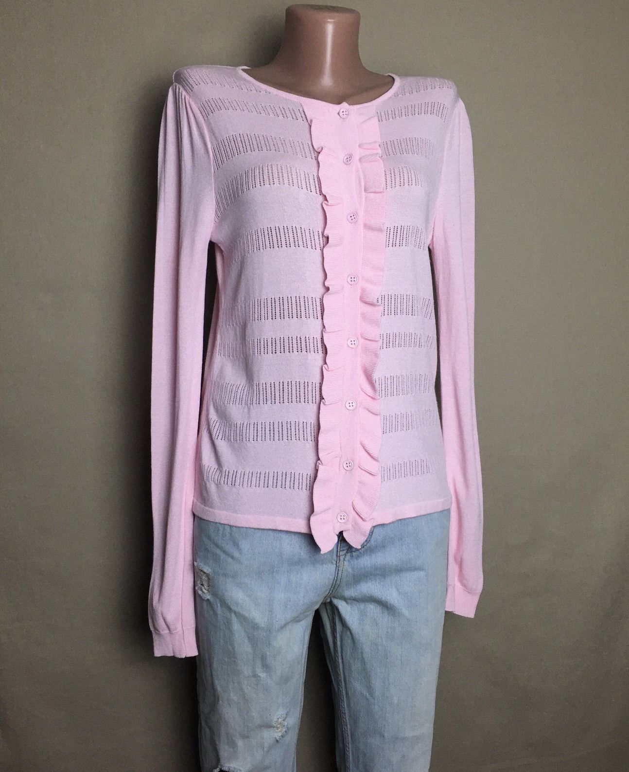 Blumarine Blugirl Blumarine Pink Ruffled Cardigan Sweater Size EU 40 Size S / US 4 / IT 40 - 2 Thumbnail