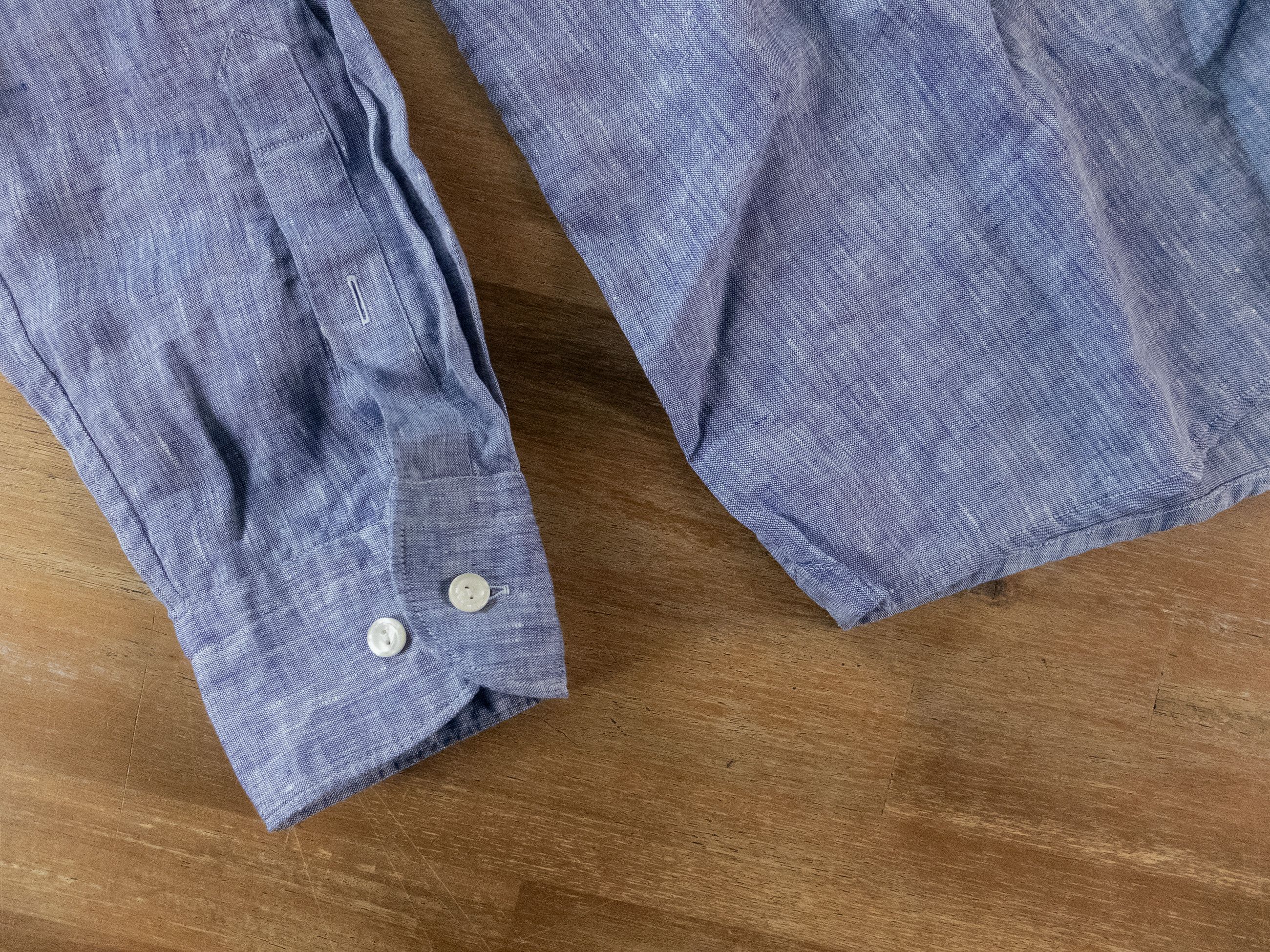 Eton ETON of Sweden contemporary fit blue linen shirt 44 XL Size US XL / EU 56 / 4 - 8 Thumbnail