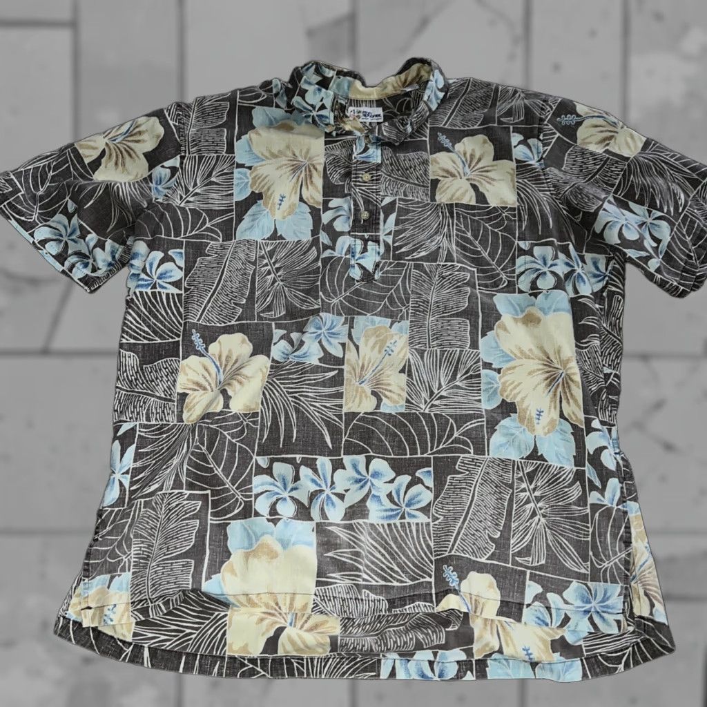 Reyn Spooner VINTAGE Reyn Spooner Hawaiian Shirt Half Button Short Sleeve Brown Adult XL Mens Size US XL / EU 56 / 4 - 1 Thumbnail
