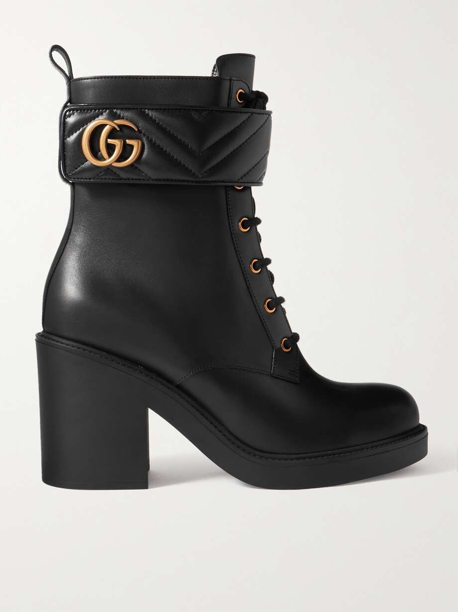 Gucci Gucci Double G Leather Boots SIZE 35 Size ONE SIZE - 1 Thumbnail