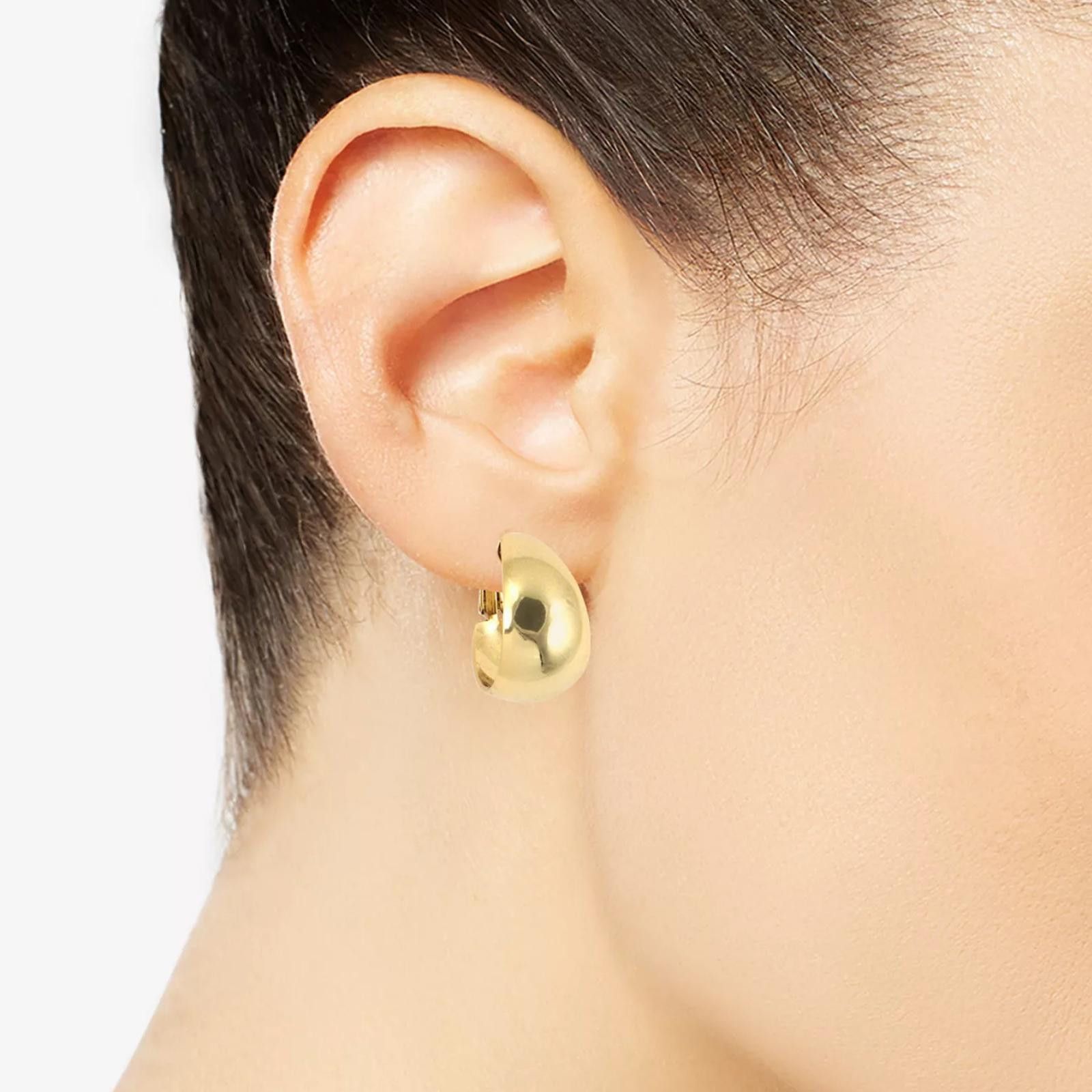Other Anne Klein 3/4" Medium Band Small Hoop Earrings Size ONE SIZE - 2 Thumbnail