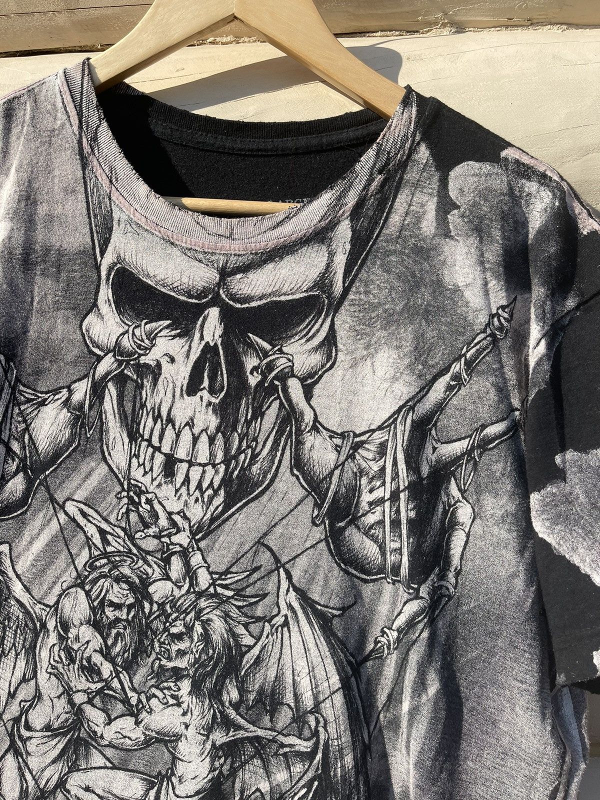 Affliction Affliction Y2K vintage scull tee print dyed t-shirt Size US L / EU 52-54 / 3 - 4 Thumbnail