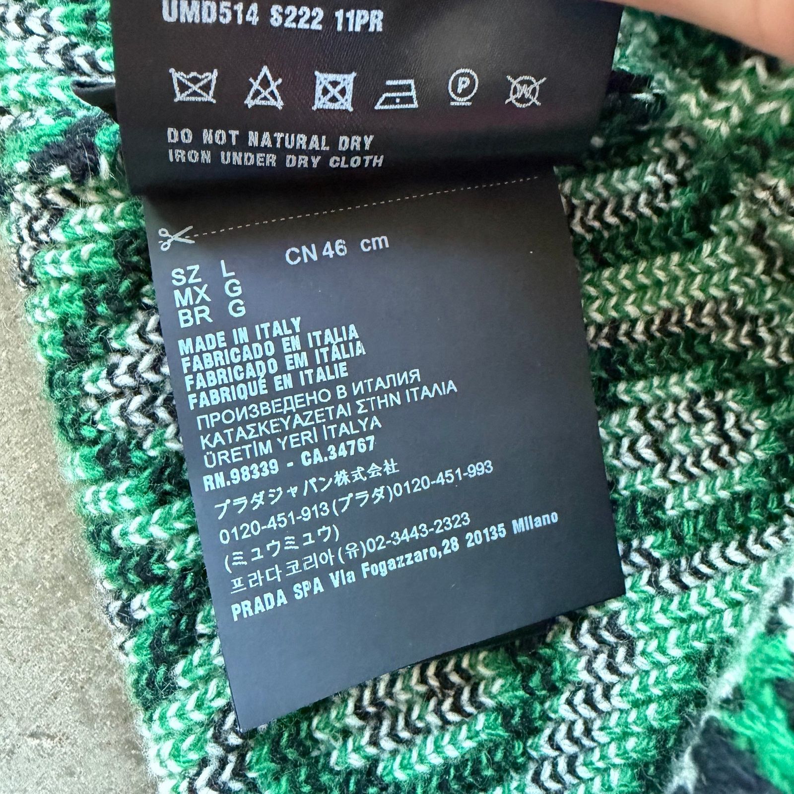 Prada Prada Wool Knit Beanie Green Size ONE SIZE - 7 Thumbnail