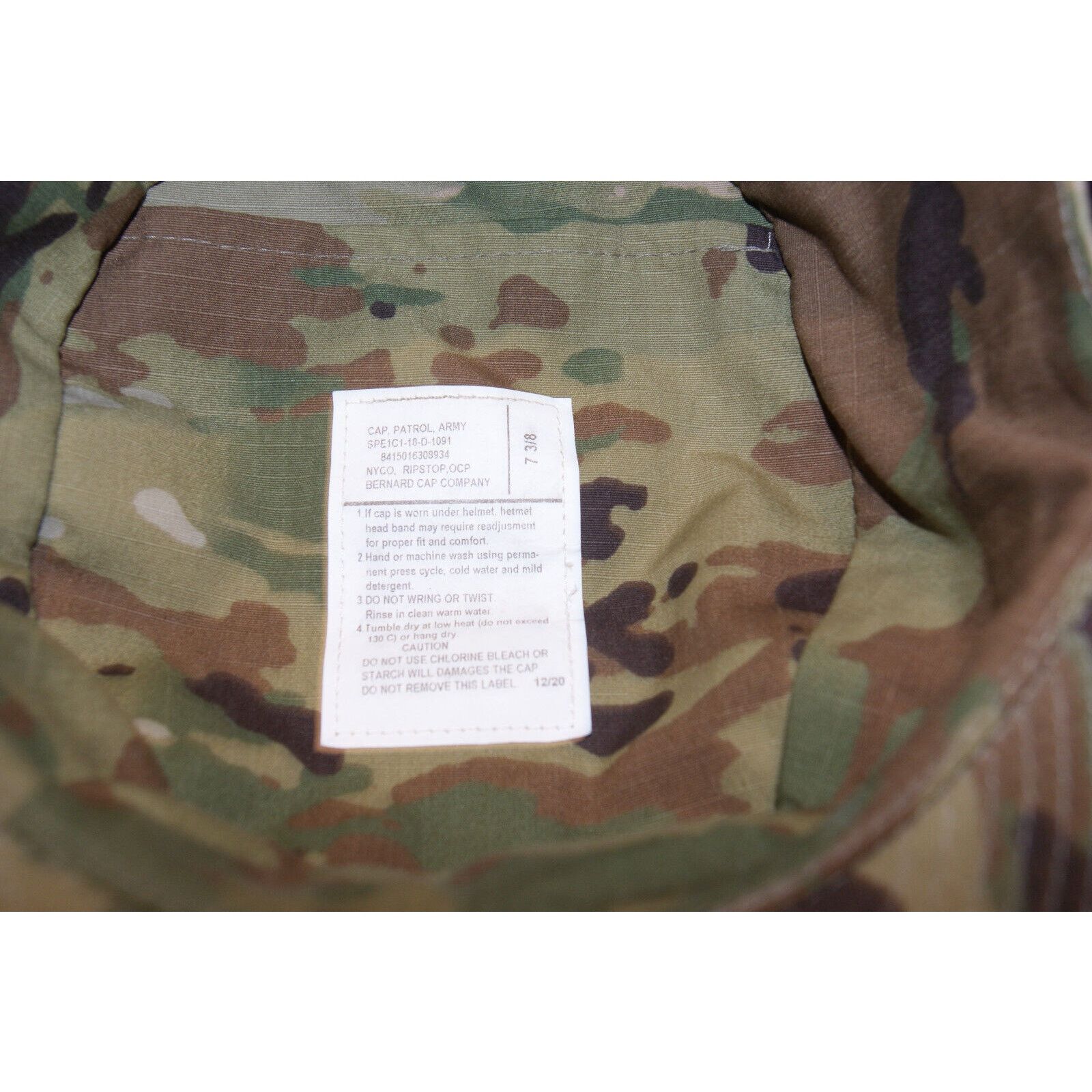 Other US Army Patrol Cap 7 3/8 Military Issued NYCO Woodland Size ONE SIZE - 7 Thumbnail