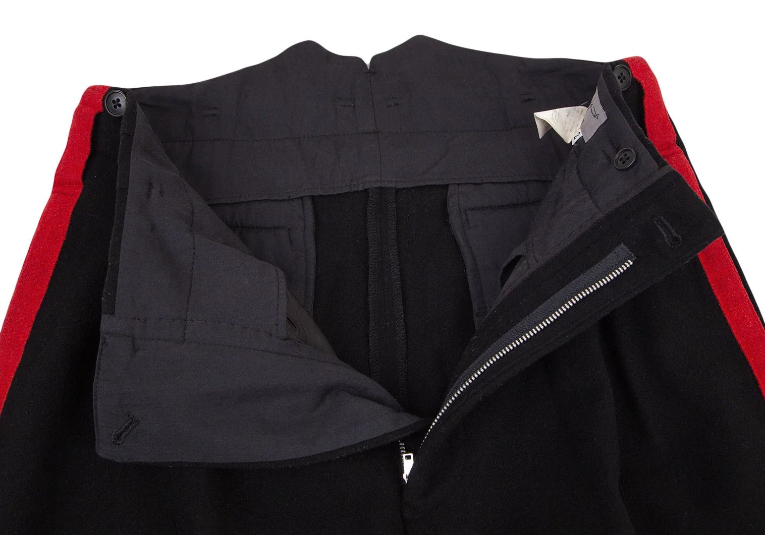 Yohji Yamamoto Yohji Yamamoto Suspender Button Pants Black Red Size US 36 / EU 52 - 5 Thumbnail