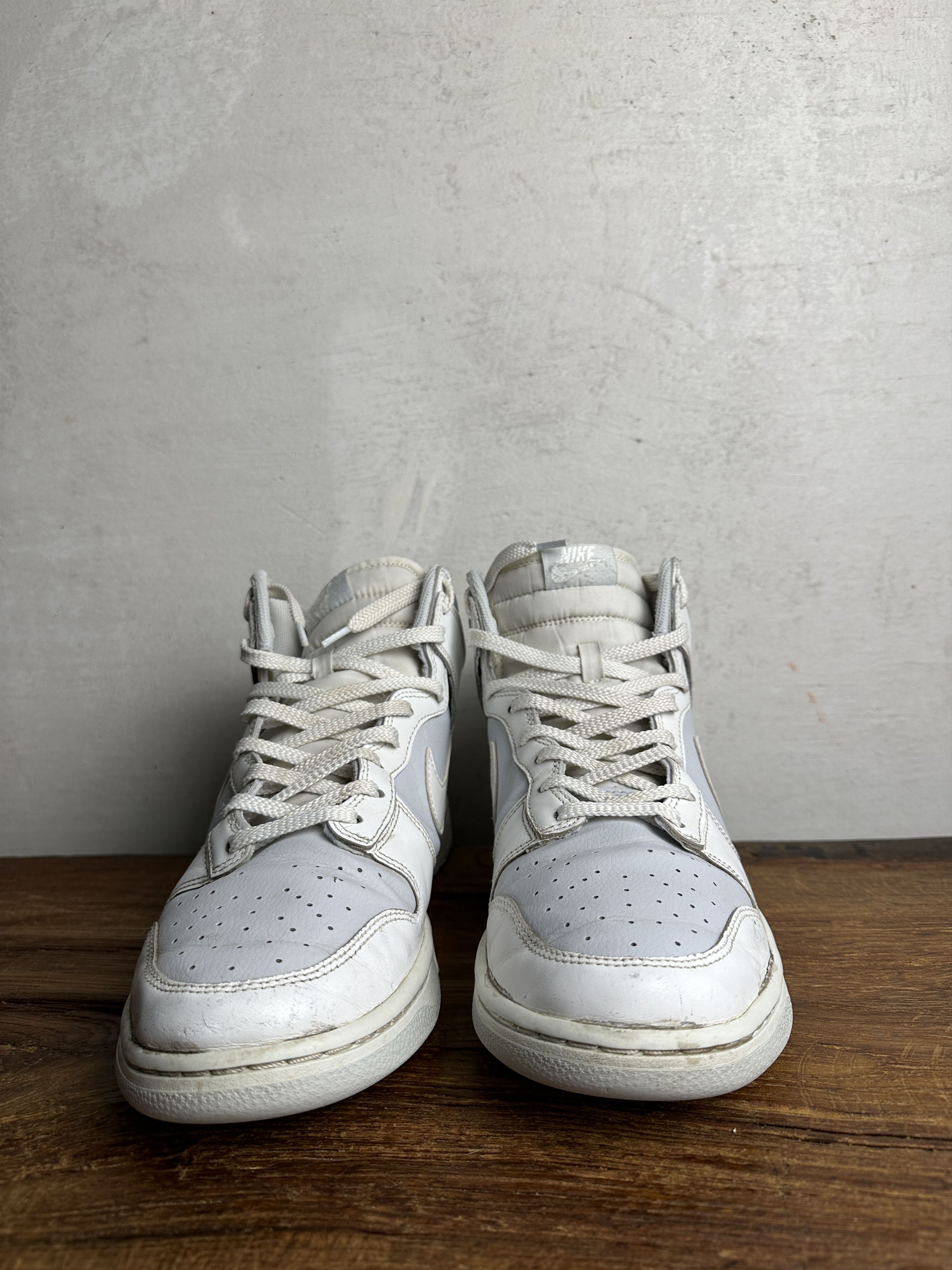 Nike Nike Dunk High Retro White/Grey Sneakers Size US 11 / EU 44 - 4 Thumbnail