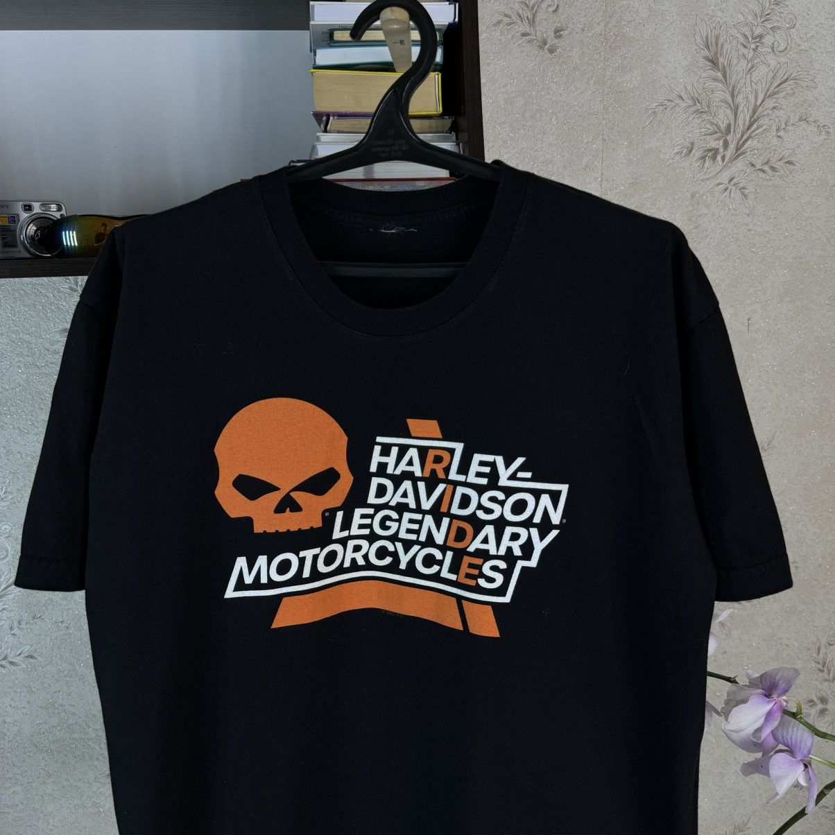 Harley Davidson × Vintage Harley Davidson T shirt Skeleton Biker Hamburg Nord Germany Size US XXL / EU 58 / 5 - 7 Thumbnail