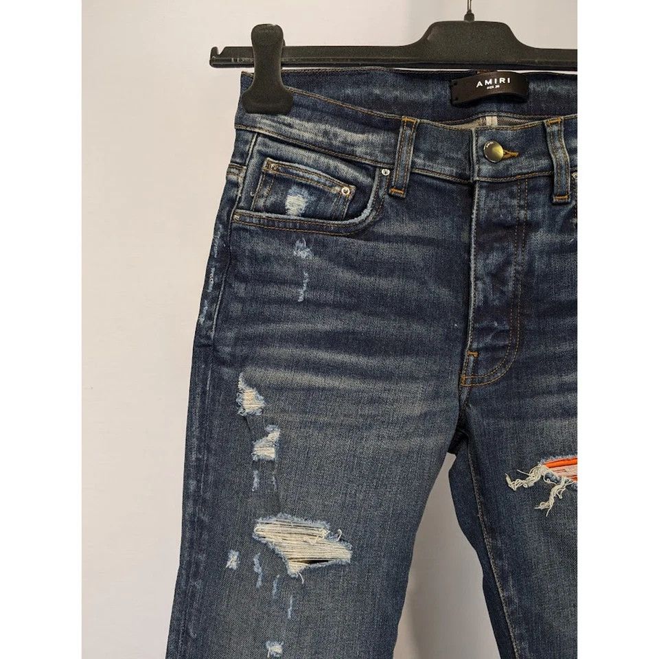 Amiri o1rshd1 MX1 Ultrasuede Jean in Deep Classic Blue Size US 38 / EU 54 - 8 Thumbnail