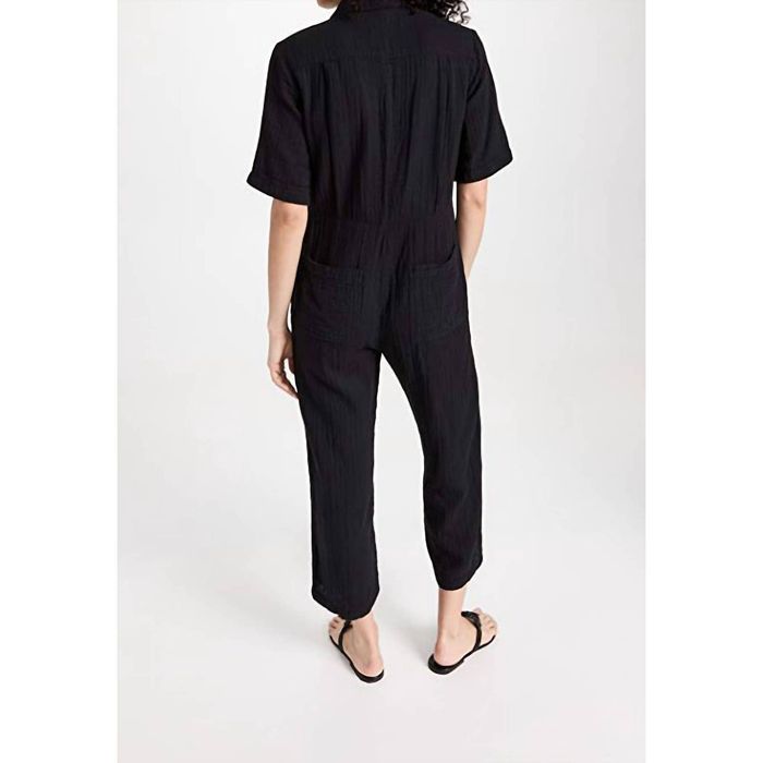 Velvet Elia Gauze Jumpsuit In Black Grailed