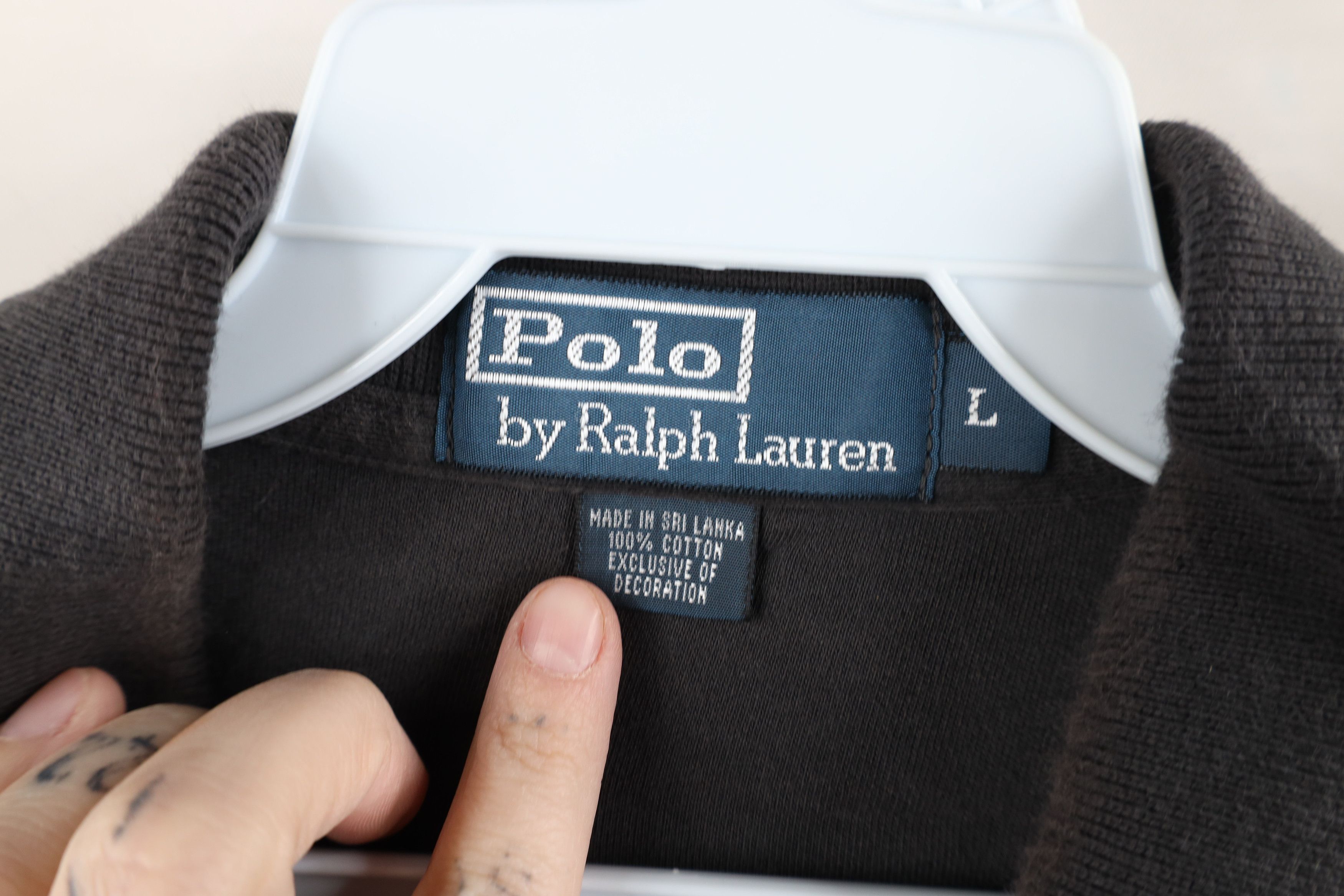 Ralph Lauren × Vintage Vintage 90s Ralph Lauren Touch Cotton Polo Shirt Dark Gray Size US L / EU 52-54 / 3 - 8 Thumbnail