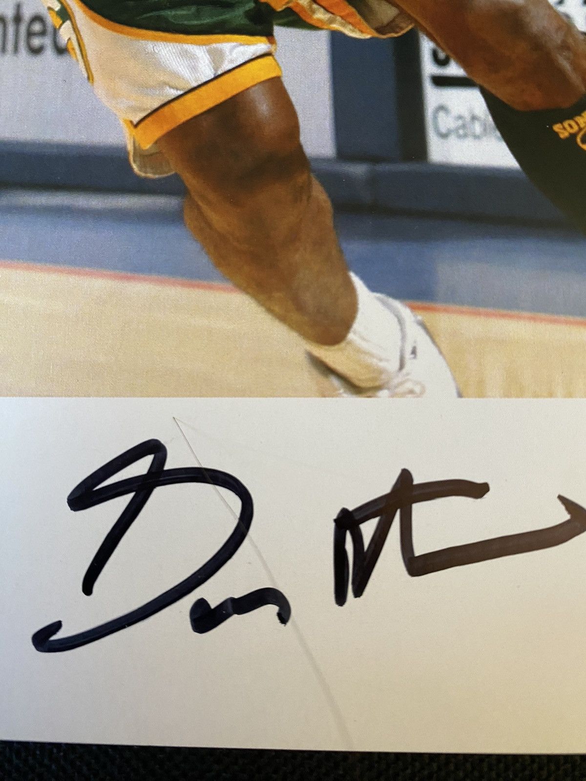NBA SuperSonics Gary Payton signed nba photo HOF Size ONE SIZE - 2 Thumbnail