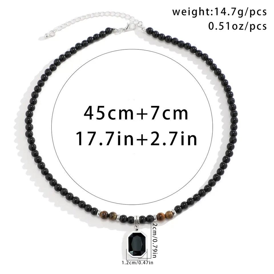 Jewelry × Vintage Hip Hop Stainless Steel Geometric Pendant Necklace Size ONE SIZE - 6 Thumbnail