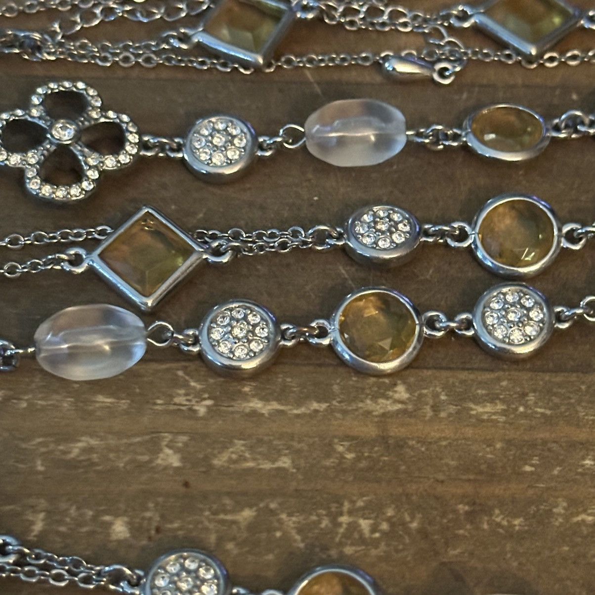 Other Lia Sophia bezeled crystal & paved clover station necklace Size ONE SIZE - 3 Thumbnail