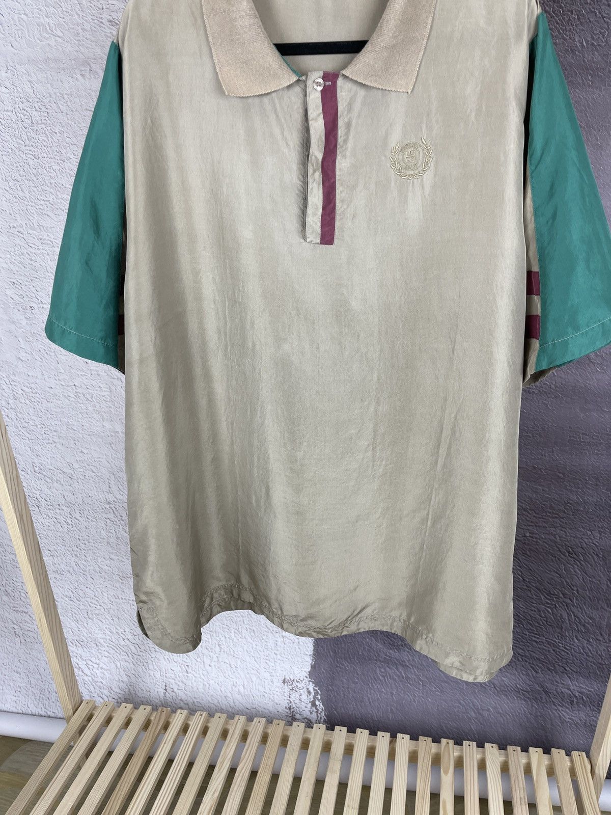 Givenchy Givenchy vintage Activewear 100% Silk multicolour polo Size US XL / EU 56 / 4 - 6 Thumbnail