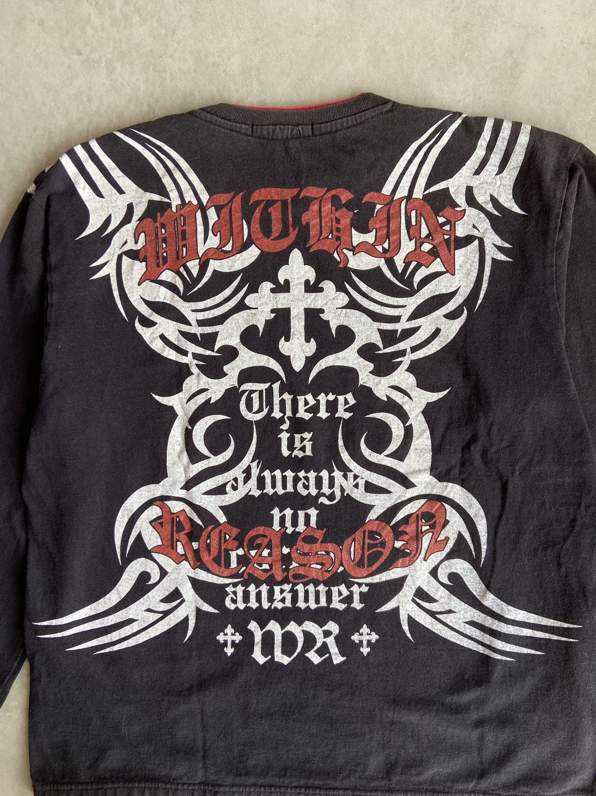 If Six Was Nine × Japanese Brand × Le Grande Bleu (L.G.B.) VINTAGE BULLET NOISE CHROME PUNK HEARTS CROSS LONGSLEEVE Size US L / EU 52-54 / 3 - 11 Thumbnail