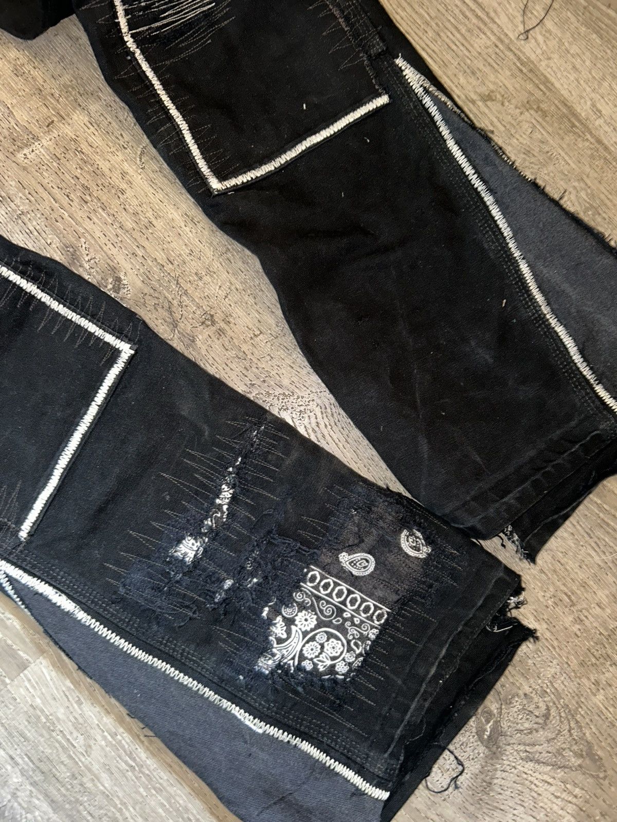 Other 1/1 reworked double knee denim Size US 34 / EU 50 - 7 Thumbnail