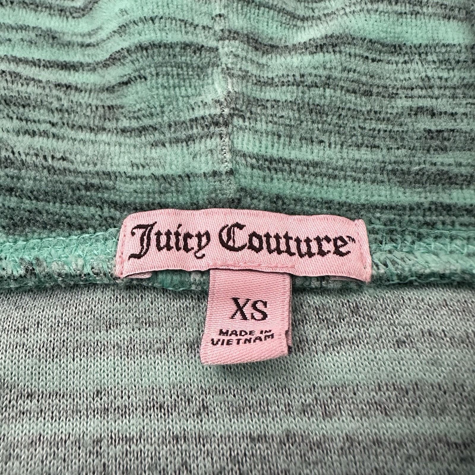 Juicy Couture Y2K JUICY COUTURE TEAL STRIPED ZIP UP CROWN HOODIE SWEATSHIR Size XS / US 0-2 / IT 36-38 - 3 Thumbnail
