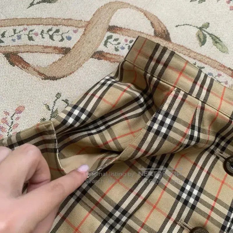 Burberry Burberry Women's Khaki Cotton Midi Skirt. Size 23" - 5 Thumbnail