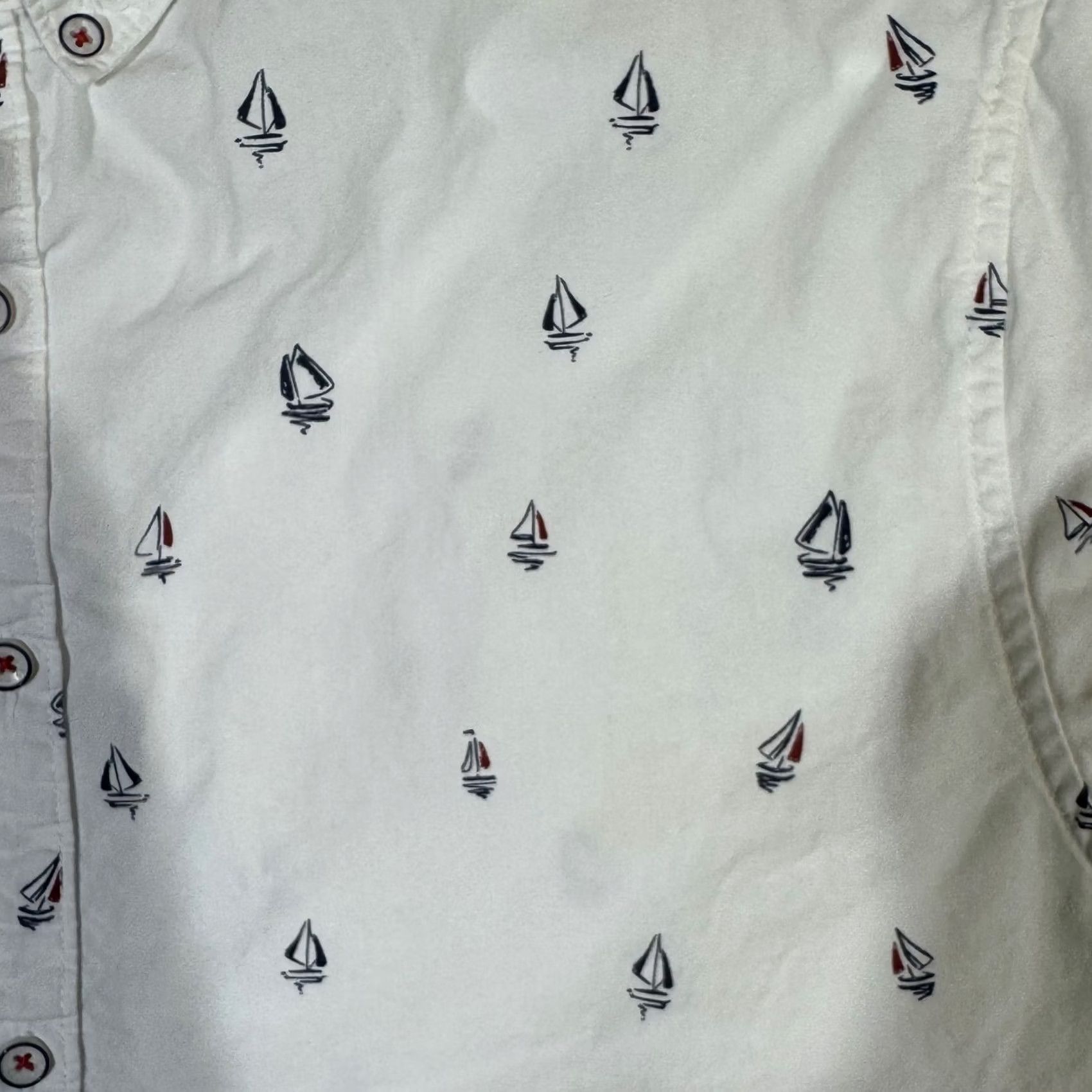 Vintage Cactus Man Shirt XL White Boat Print 100% Cotton Slim Fit Button-Down M6 Men’s Size US XL / EU 56 / 4 - 6 Thumbnail