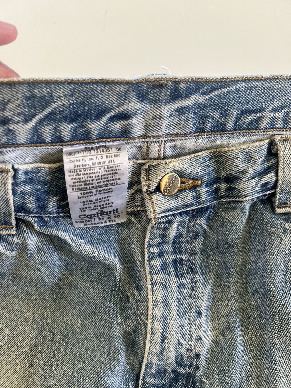 Vintage Carhartt Distressed Denim Jeans Size 38