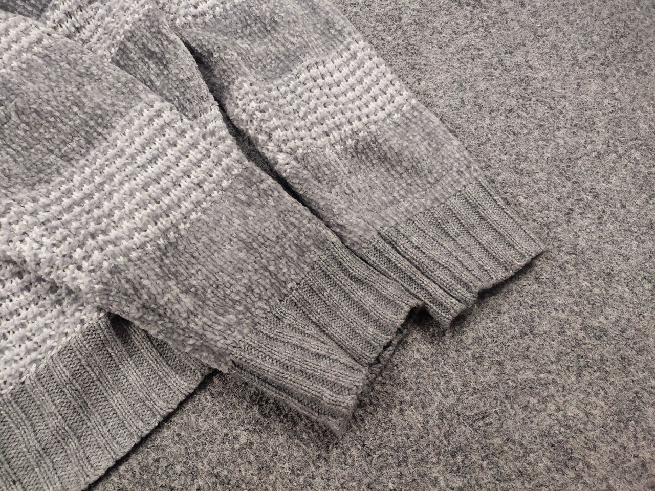 Japanese Brand Avail Japanese Design Vintage Gray Knit velours Sweater Size US L / EU 52-54 / 3 - 9 Thumbnail