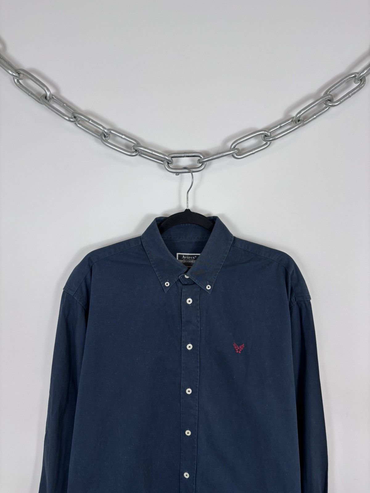 Avirex Vintage Avirex USA Men’s Navy Blue Long Sleeve Shirt Size US XL / EU 56 / 4 - 2 Thumbnail
