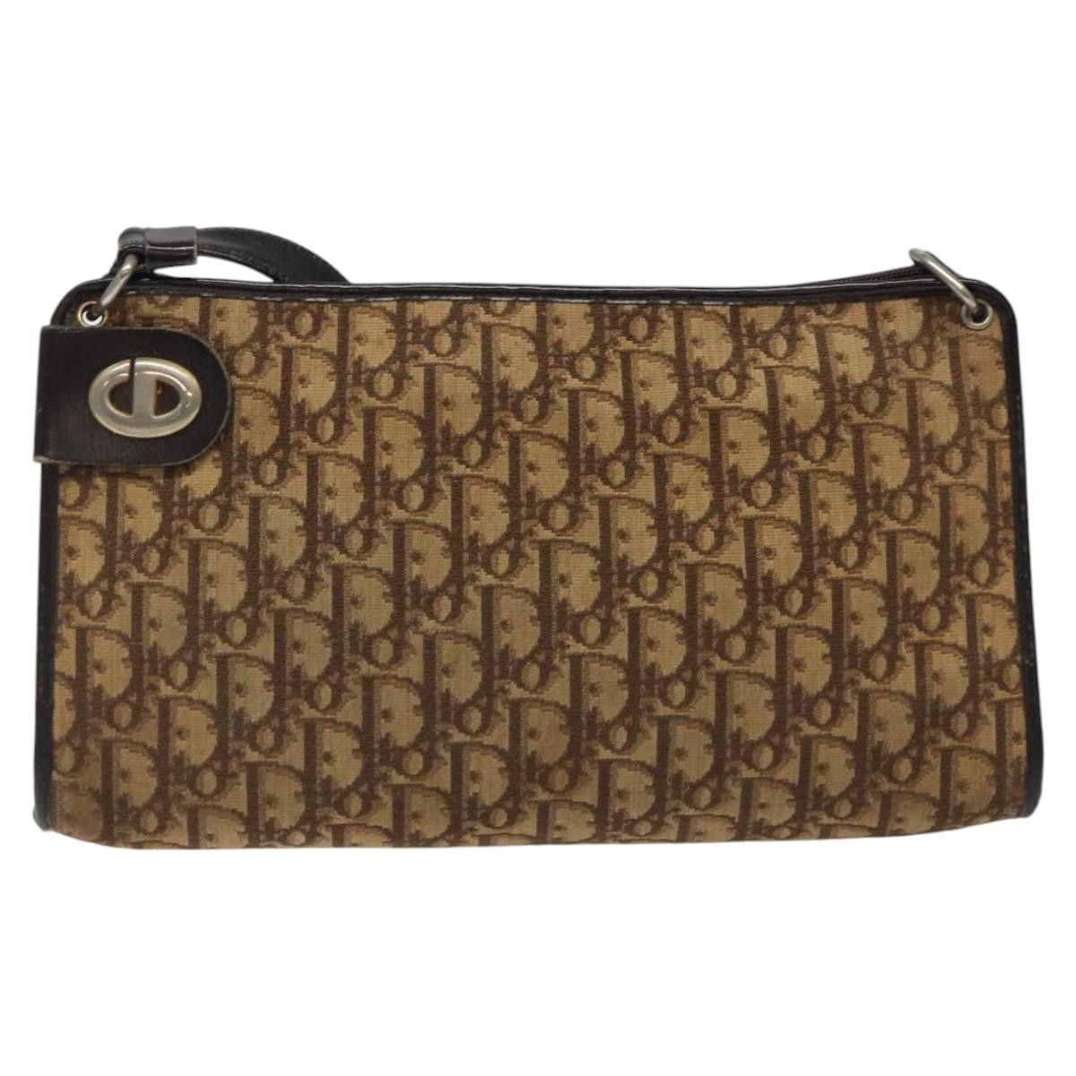 Dior DIOR Trotter Canvas Shoulder Bag Brown Gold Size ONE SIZE - 2 Thumbnail